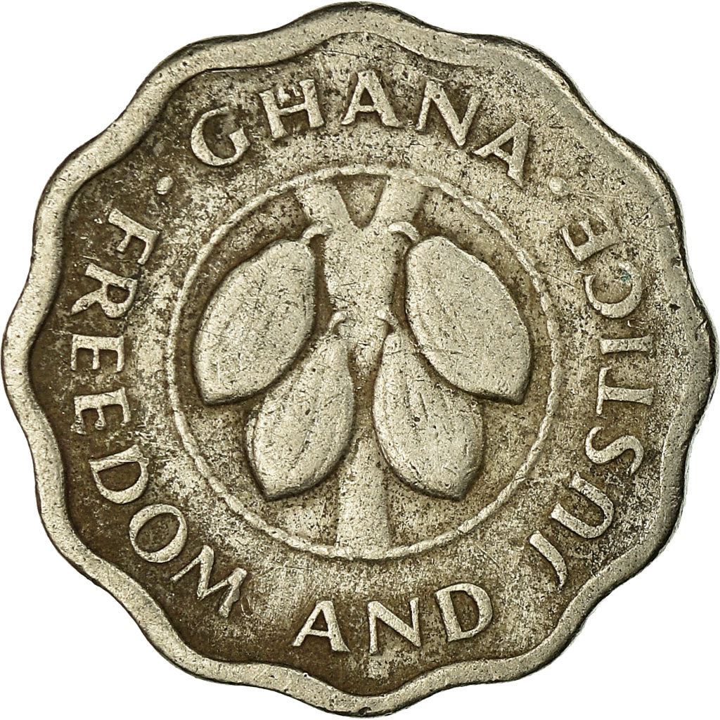 Ghana 2.5 Pesewas Coin | Cocoa beans | KM14 | 1967