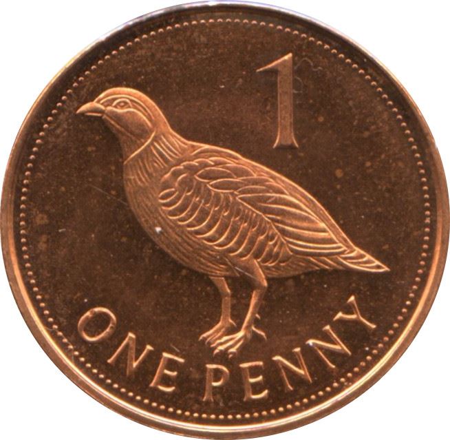 Gibraltar | 1 Penny | Queen Elizabeth II | Barbary Partridge | KM1098 | 2010 - 2011