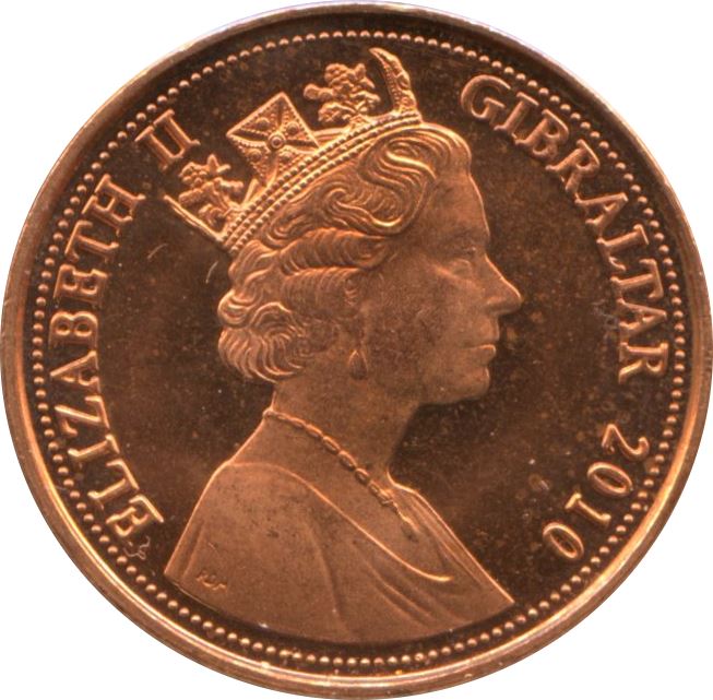 Gibraltar | 1 Penny | Queen Elizabeth II | Barbary Partridge | KM1098 | 2010 - 2011