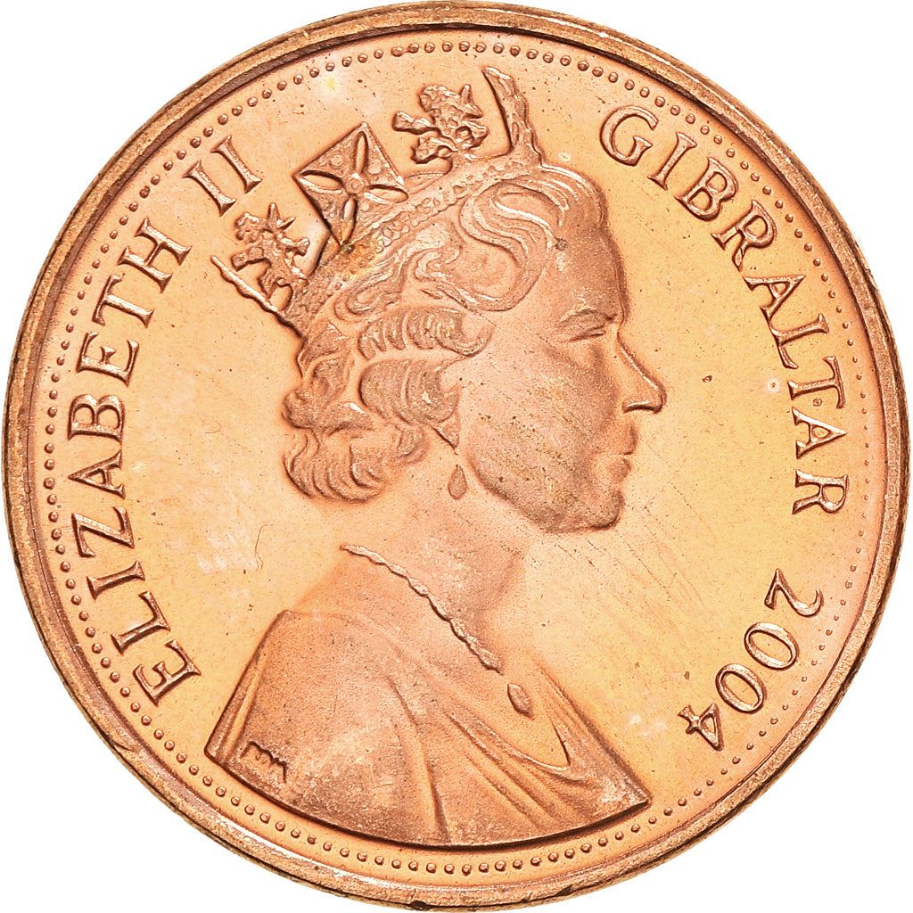 Gibraltar | 1 Penny | Queen Elizabeth II | British Occupation | Barbary Macaque | KM1046 | 2004