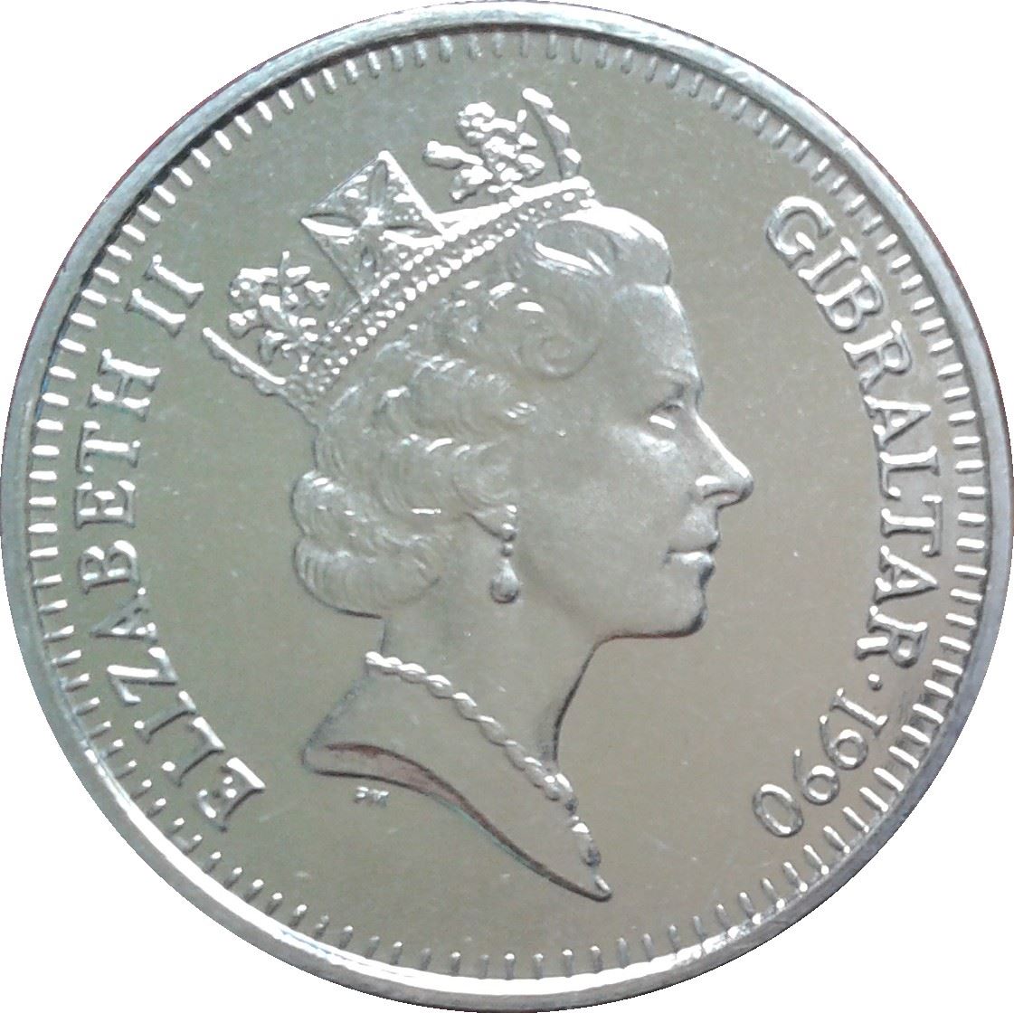 Gibraltar | 10 Pence Coin | Moorish Castle | KM23.1 | 1988 - 1991