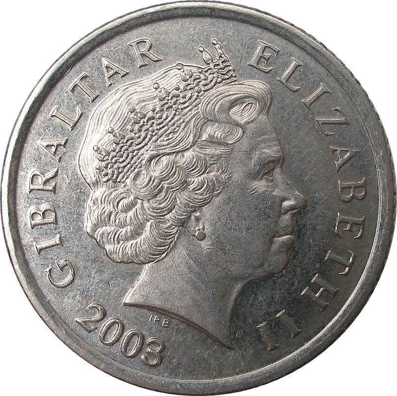 Gibraltar | 10 Pence Coin | Queen Elizabeth II | KM776 | 1998 - 2003