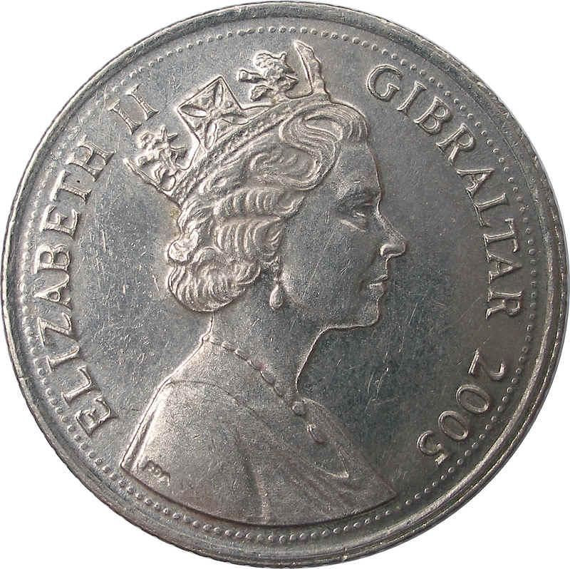 Gibraltar | 10 Pence | Queen Elizabeth II | The Great Siege | Koehler Depressing Carriage | KM1082 | 2005 - 2011