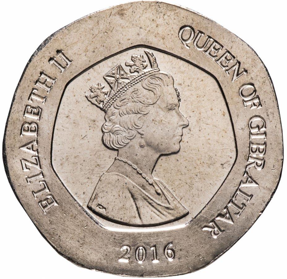 Gibraltar | 20 Pence | Queen Elizabeth II | Candytuft | 2014 - 2016