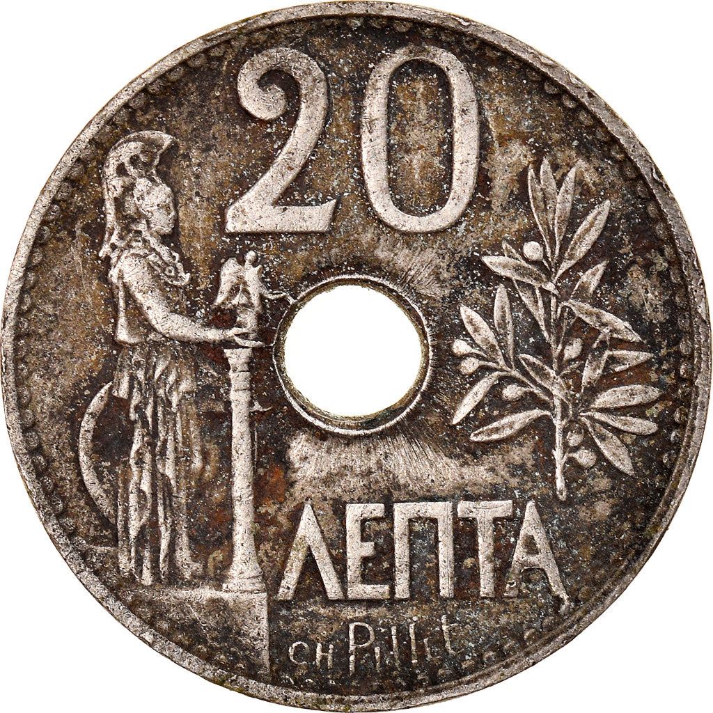 Greece 20 Lepta Coin | King George I | KM64 | 1912