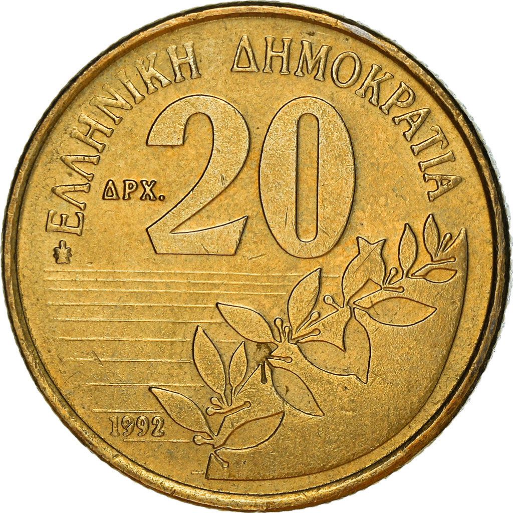 Greece Coin Greek 20 Drachmes | Dionysios Solomos | KM154 | 1990 - 2000