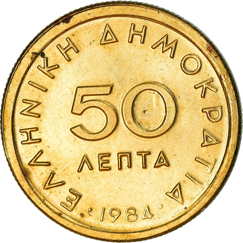 Greece Coin Greek 50 Lepta | Markos Botsaris | KM115 | 1976 - 1986