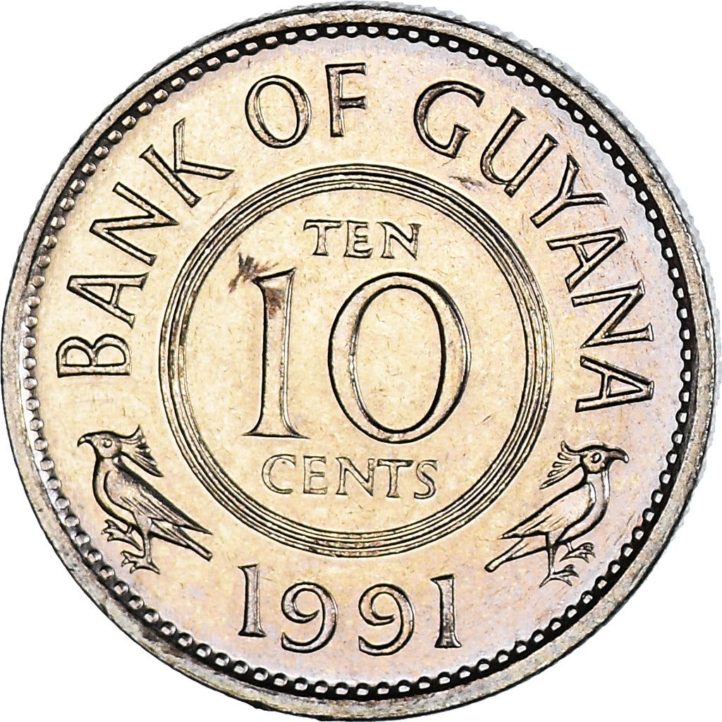 Guyana 10 Cents Coin | Bird Hoatzin | KM33 | 1967 - 1992