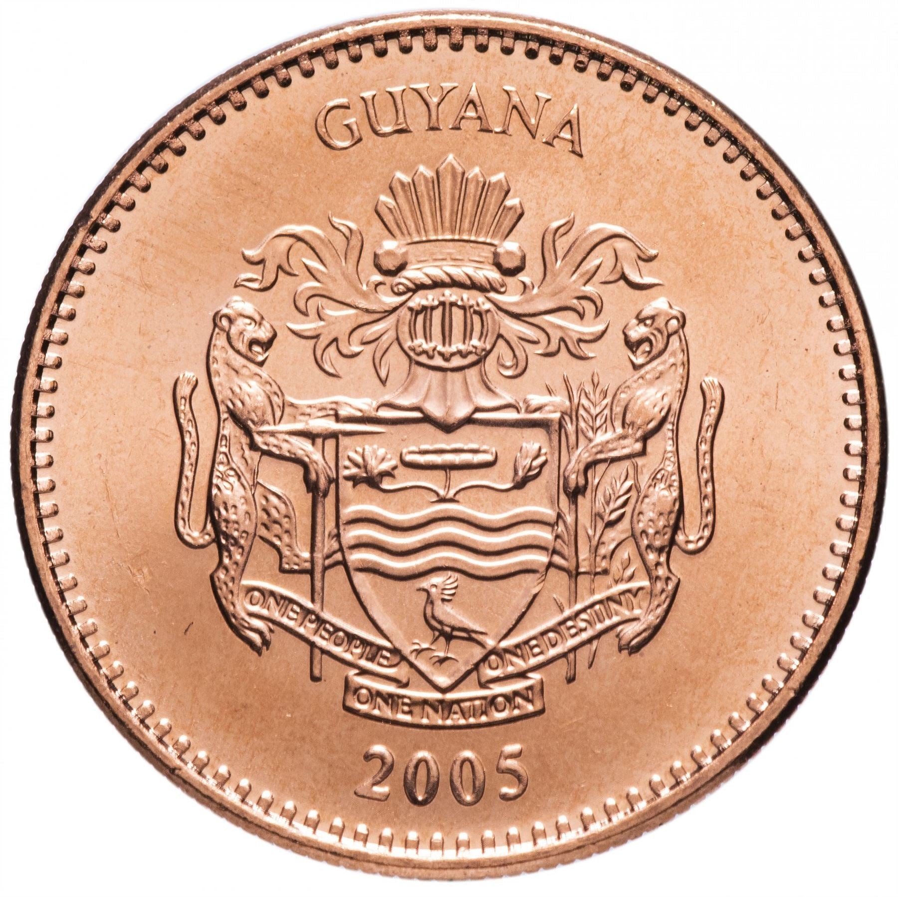 Guyana | 5 Dollars Coin | Sugar Cane | KM51 | 1996 - 2019