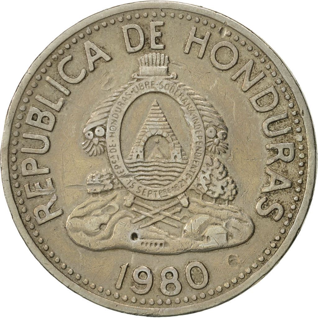 Honduras 10 Centavos Coin | Pyramid | Wreath | KM76.2 | 1954 - 1993