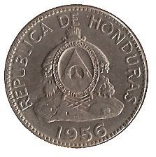 Honduras 10 Centavos Coin | Pyramid | Wreath | KM76.2 | 1954 - 1993