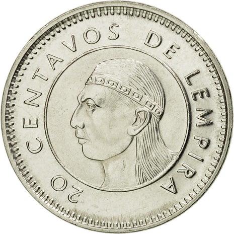 Honduras 20 Centavos Coin | Pyramid | Lempira | KM83a.2 | 1995 - 2016