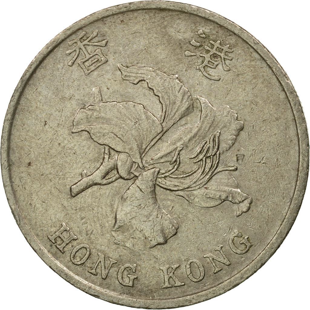 Hong Kong | 1 Dollar Coin | Orchid flower | Km:69A | 1994 - 2019