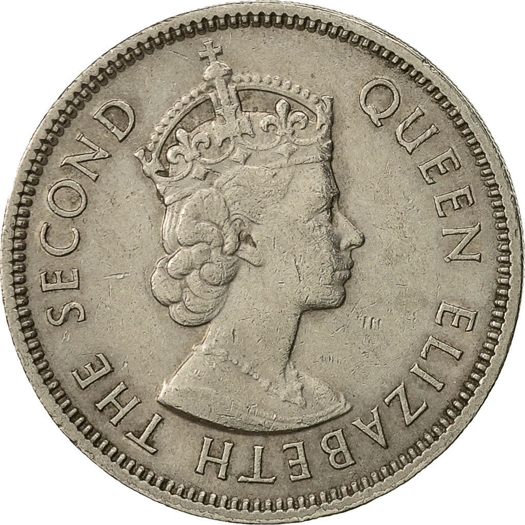 Hong Kong | 50 Cents Coin | Elizabeth II | Km:30 | 1958 - 1970