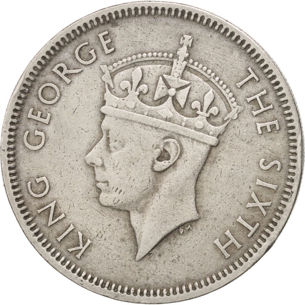 Hong Kong | 50 Cents Coin | George VI | Km:27 | 1951