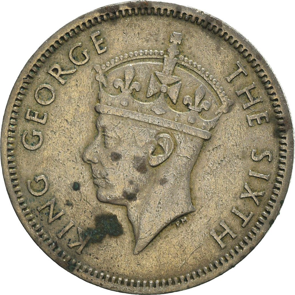 Hong Kong | 50 Cents Coin | George VI | Km:27 | 1951