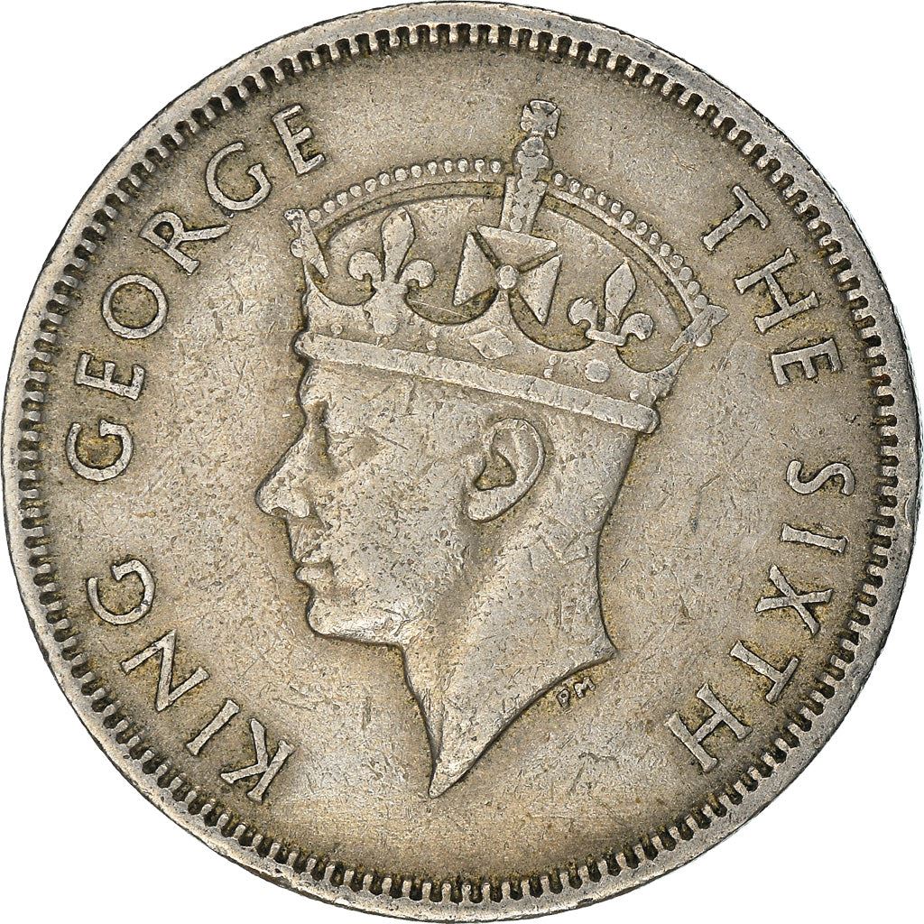 Hong Kong | 50 Cents Coin | George VI | Km:27 | 1951