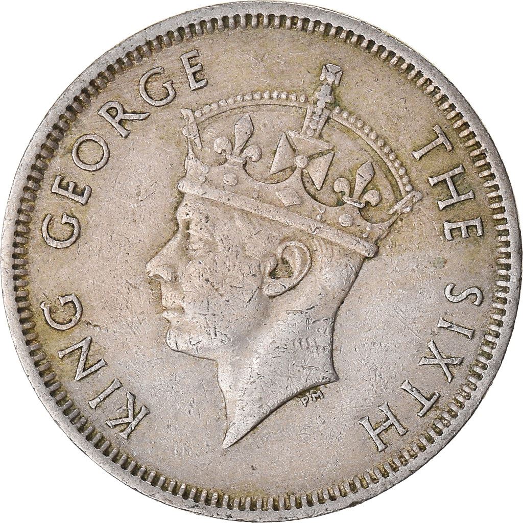 Hong Kong | 50 Cents Coin | George VI | Km:27 | 1951