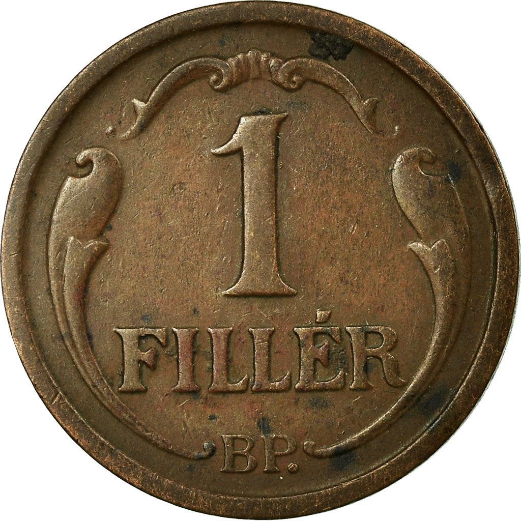 Hungary 1 Filler Coin | Miklos Horthy | Crown | KM505 | 1926 - 1939