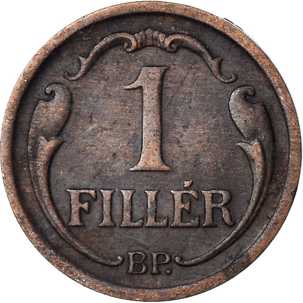 Hungary 1 Filler Coin | Miklos Horthy | Crown | KM505 | 1926 - 1939