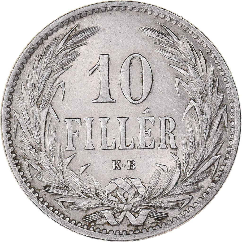 Hungary 10 Filler Coin | Franz Joseph I | Holy Crown | KM482 | 1892 - 1914