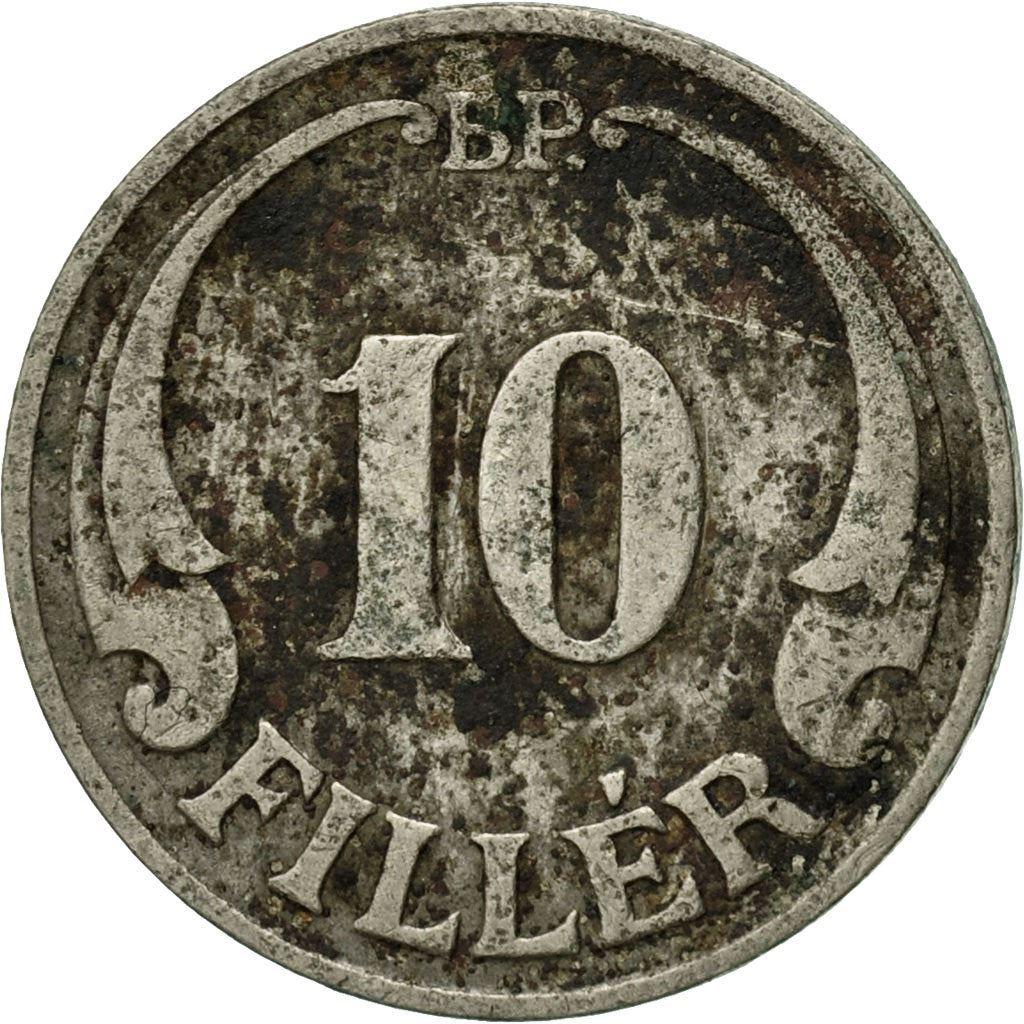 Hungary 10 Filler Coin | Miklos Horthy | Saint Stephen Crown | KM507 | 1926 - 1940