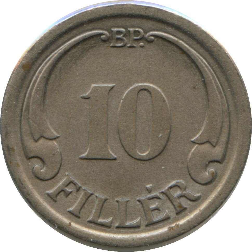 Hungary 10 Filler Coin | Miklos Horthy | Saint Stephen Crown | KM507a | 1940 - 1942