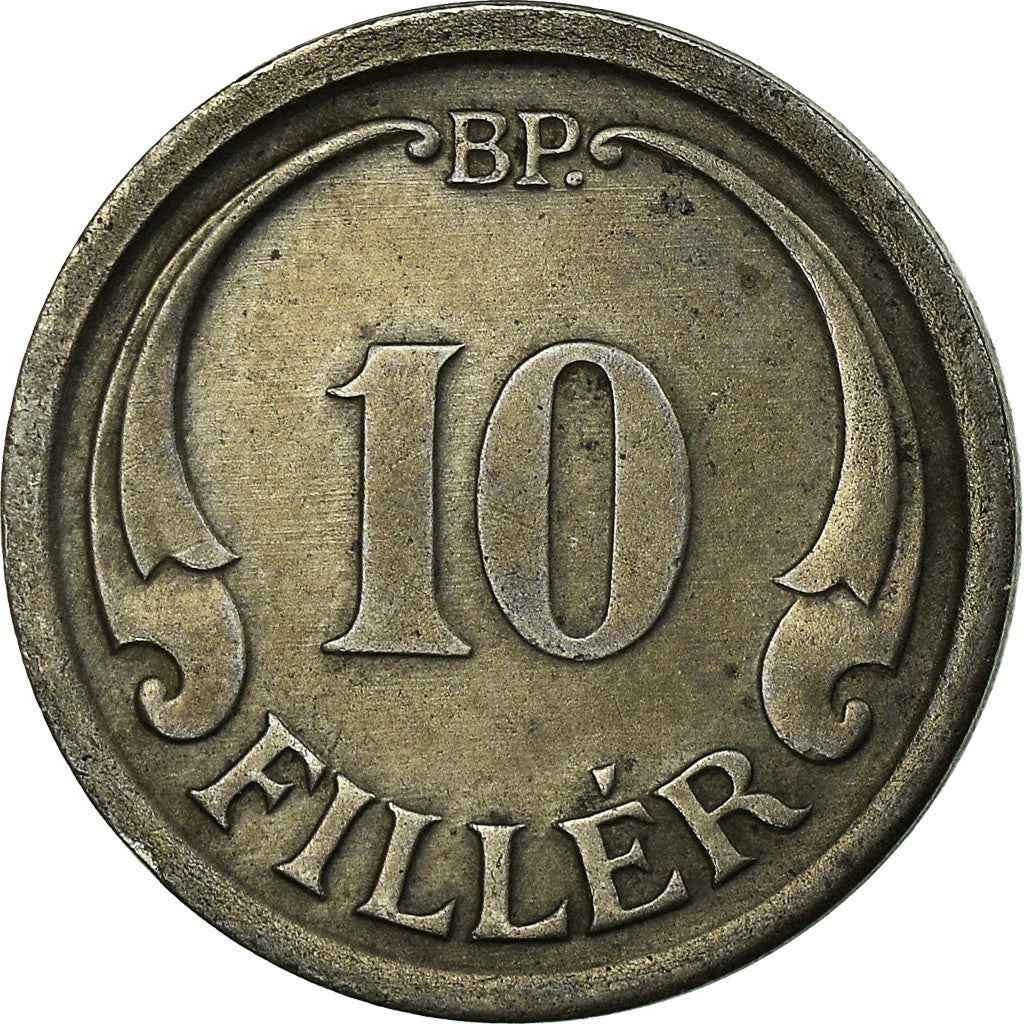 Hungary 10 Filler Coin | Miklos Horthy | Saint Stephen Crown | KM507a | 1940 - 1942