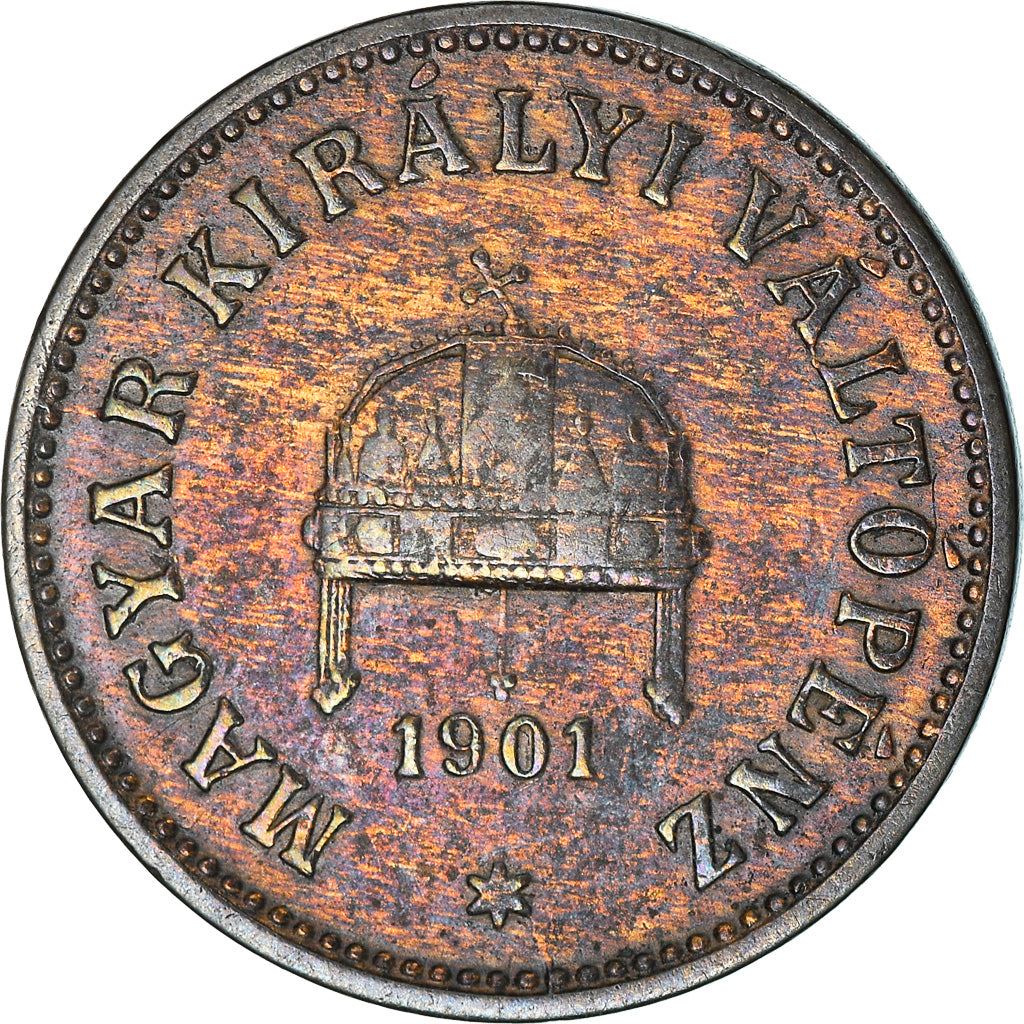 Hungary 2 Filler Coin | Franz Joseph I | Holy Crown | KM481 | 1892 - 1915