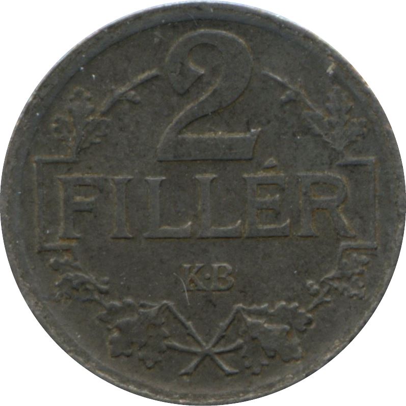 Hungary 2 Filler Coin | Holy Crown | KM497 | 1916 - 1918