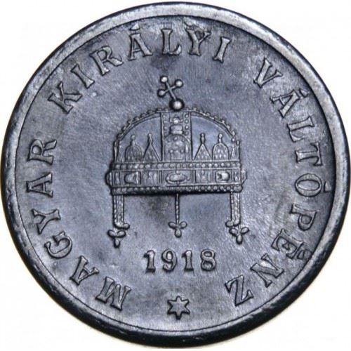 Hungary 2 Filler Coin | Holy Crown | KM497 | 1916 - 1918