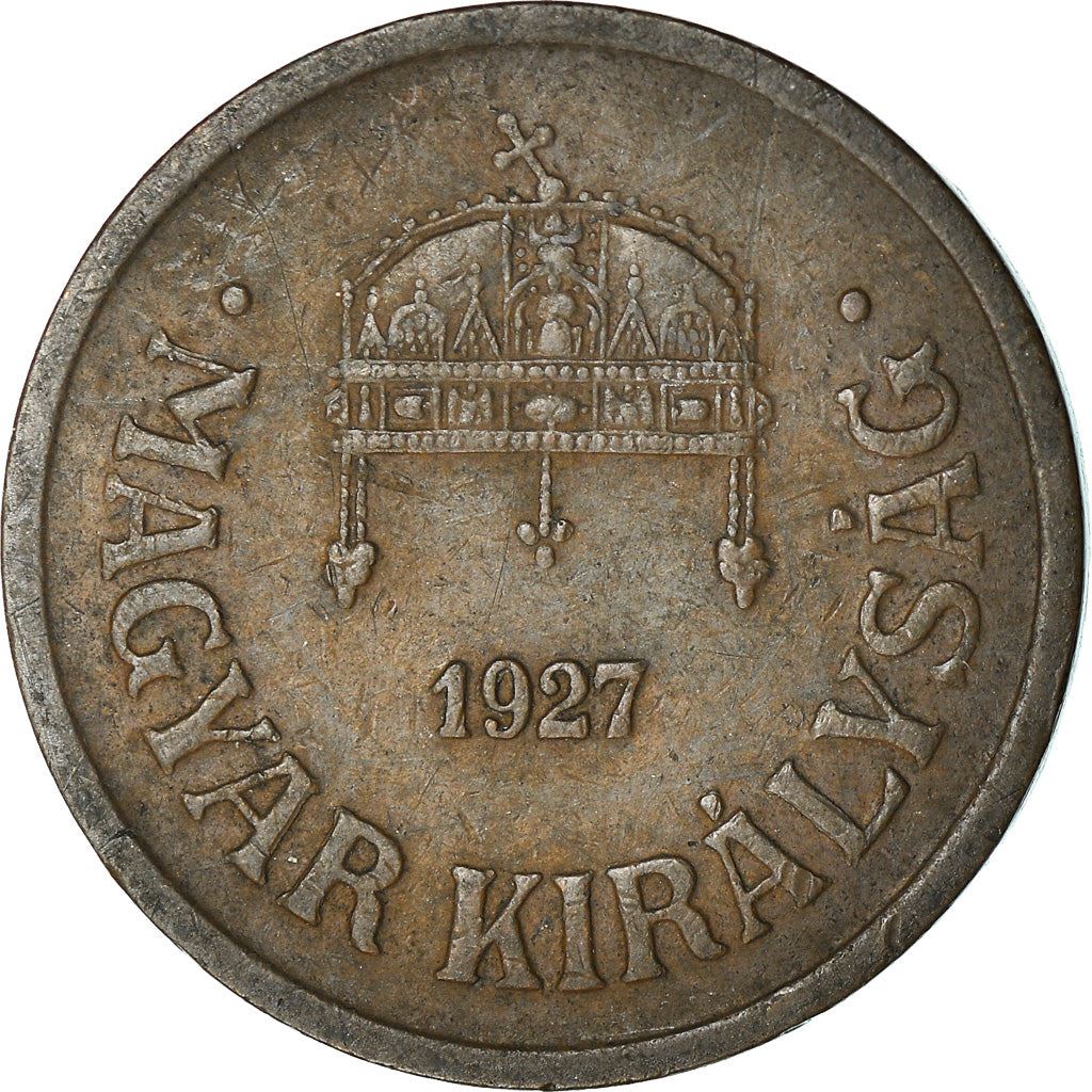 Hungary 2 Filler Coin | Miklos Horthy | Saint Stephen Crown | KM506 | 1926 - 1940