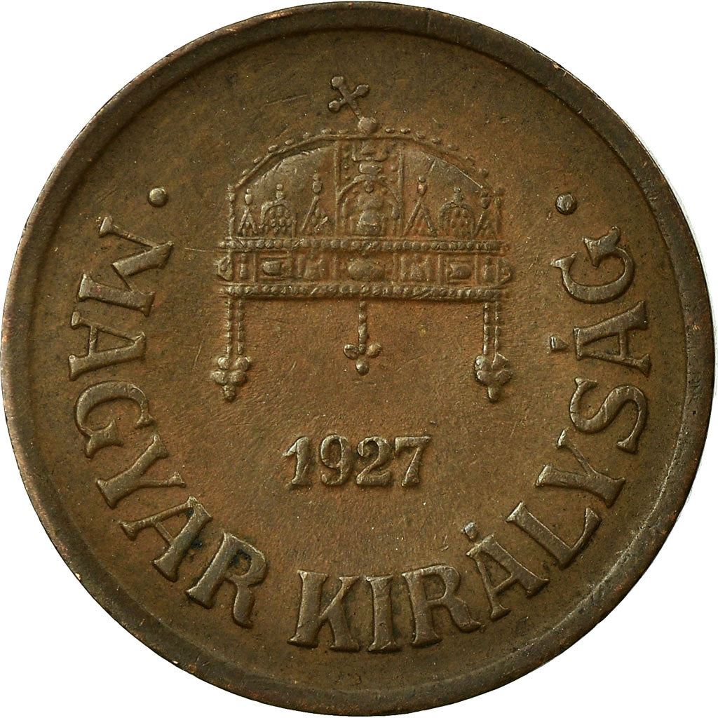 Hungary 2 Filler Coin | Miklos Horthy | Saint Stephen Crown | KM506 | 1926 - 1940