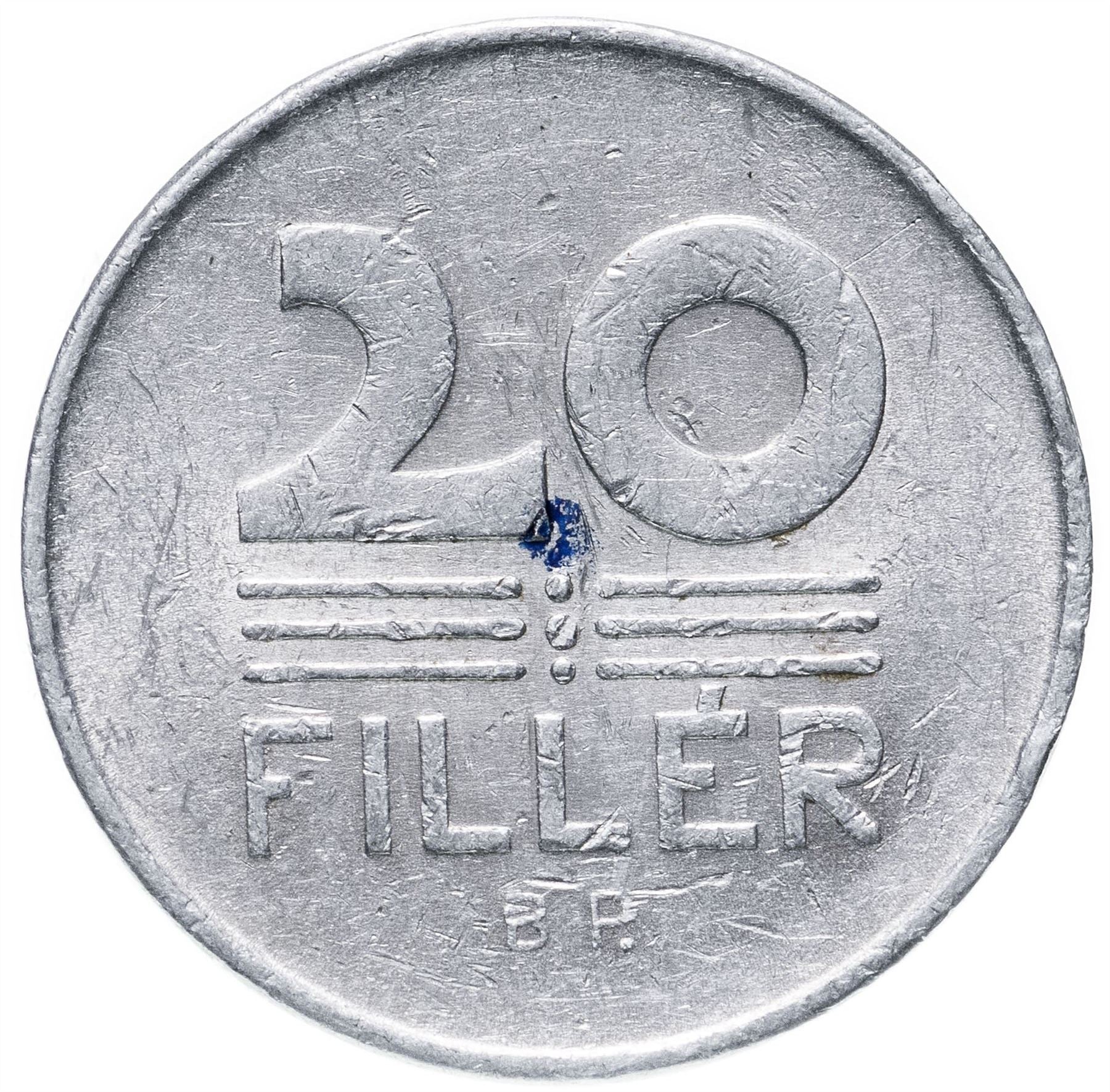 Hungary 20 Filler Coin | KM550 | 1953 - 1966