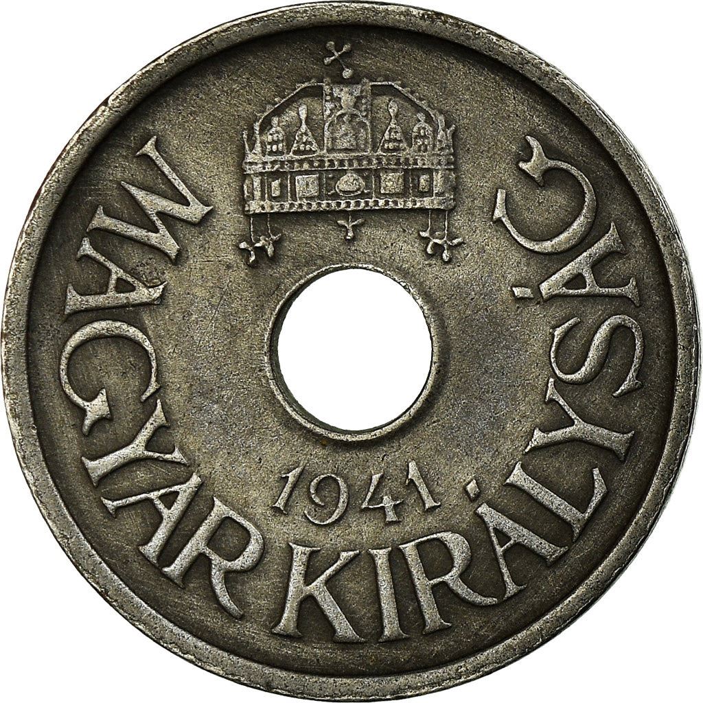 Hungary 20 Filler Coin | Miklos Horthy | Crown | KM520 | 1941 - 1944