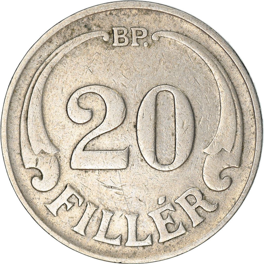 Hungary 20 Filler Coin | Miklos Horthy | Saint Stephen Crown | KM508 | 1926 - 1940