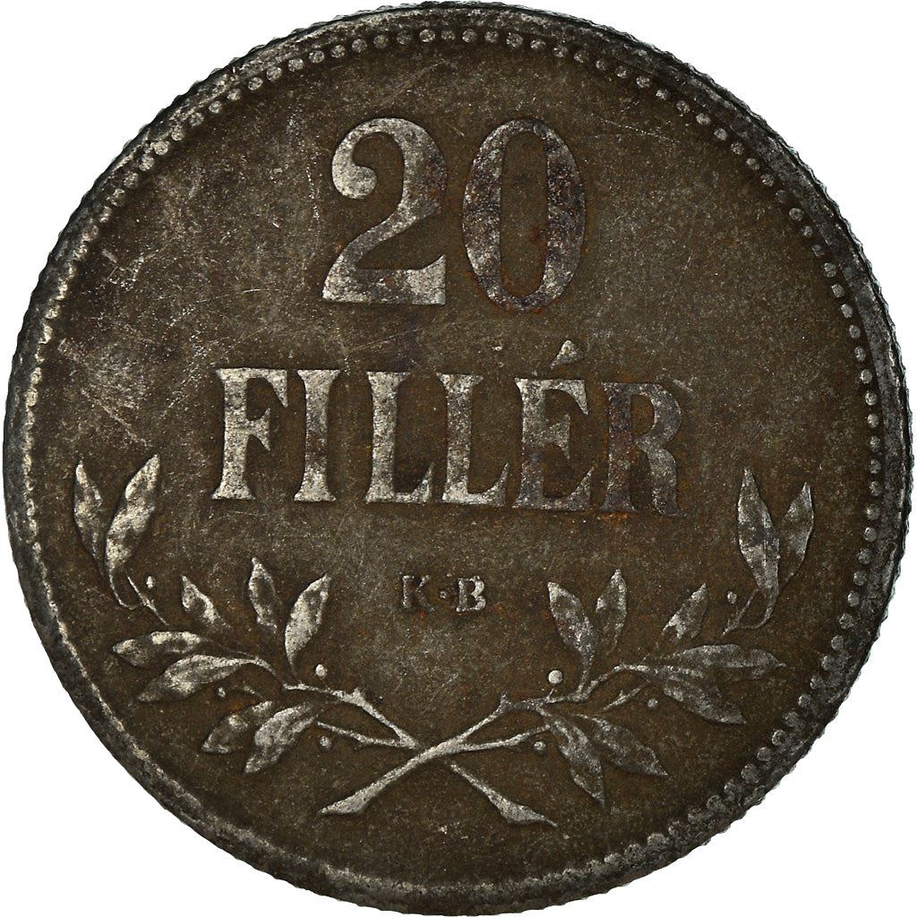 Hungary 20 Filler Coin | Saint Stephen Crown | KM498 | 1916 - 1922