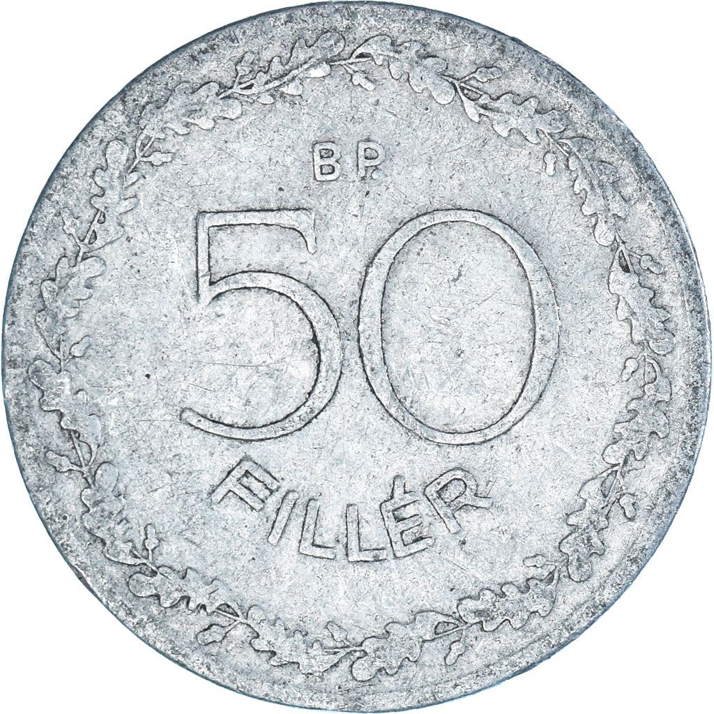 Hungary 50 Filler Coin | Blacksmith | Anvil | KM536 | 1948