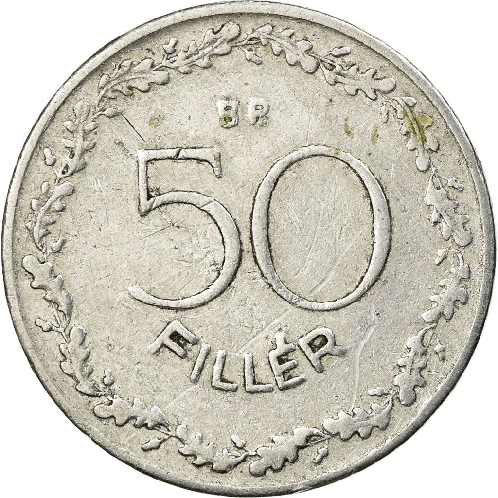 Hungary 50 Filler Coin | Blacksmith | Anvil | KM536 | 1948