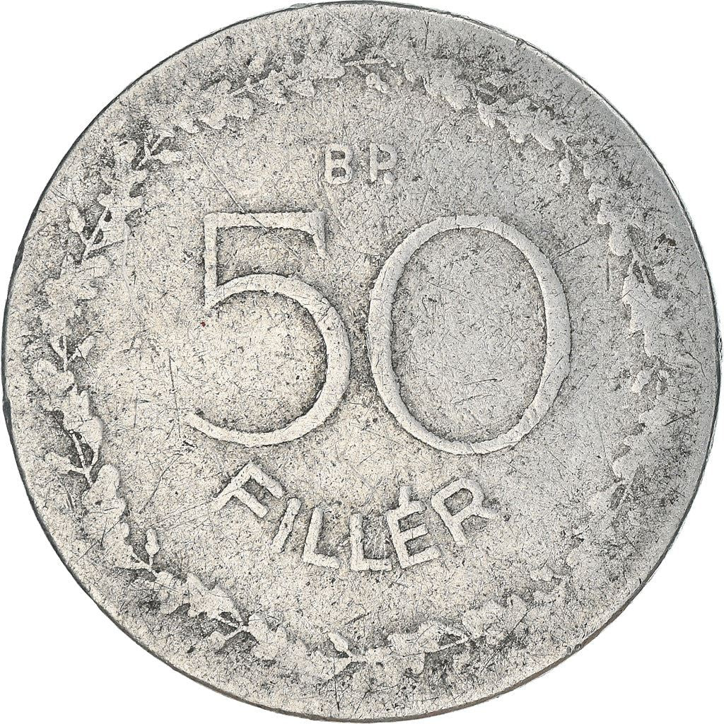 Hungary 50 Filler Coin | Blacksmith | Anvil | KM536 | 1948