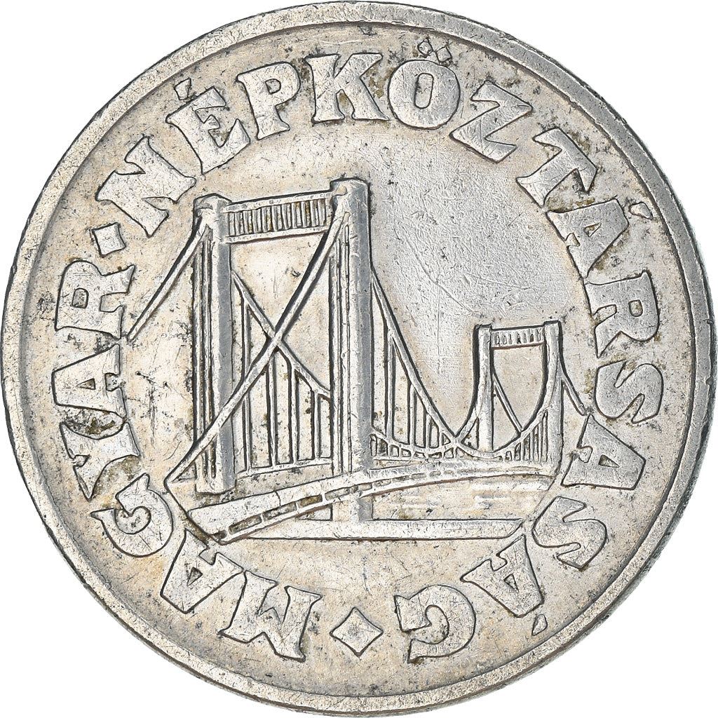 Hungary 50 Filler Coin | Elisabeth Bridge | Budapest | KM574 | 1967 - 1989