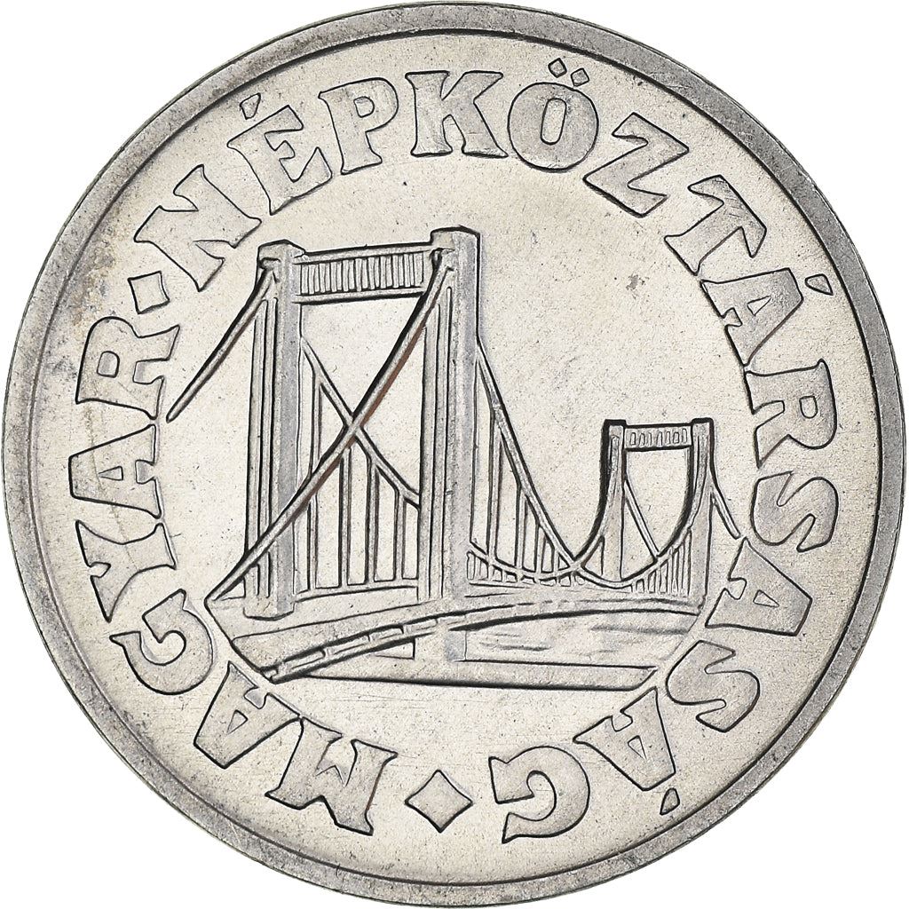 Hungary 50 Filler Coin | Elisabeth Bridge | Budapest | KM574 | 1967 - 1989