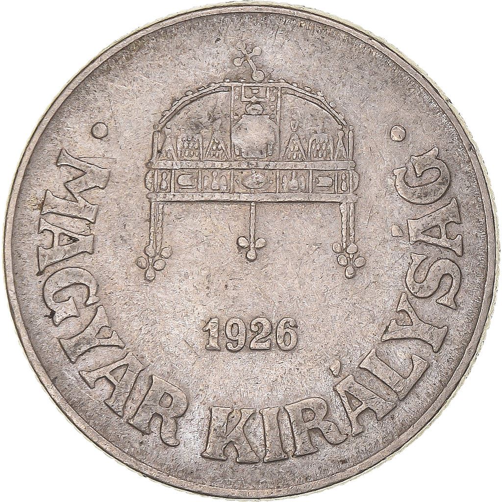 Hungary | 50 Filler Coin | Miklos Horthy | Sacred Crown | KM509 | 1926 - 1940