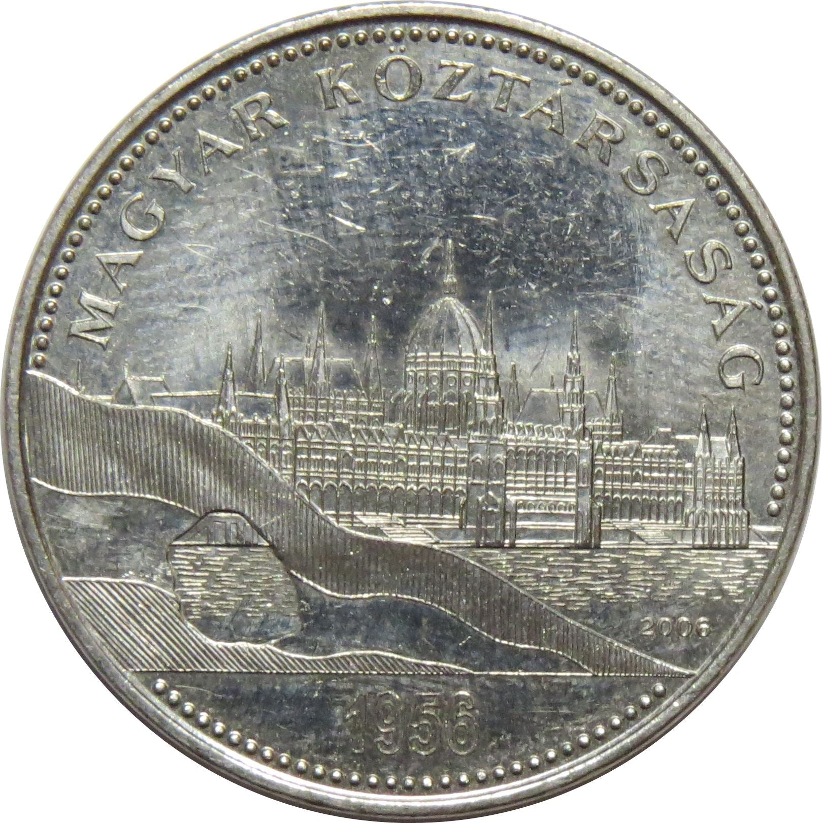 Hungary | 50 Forint Coin | Revolution | Parliament Building | KM789 | 2006