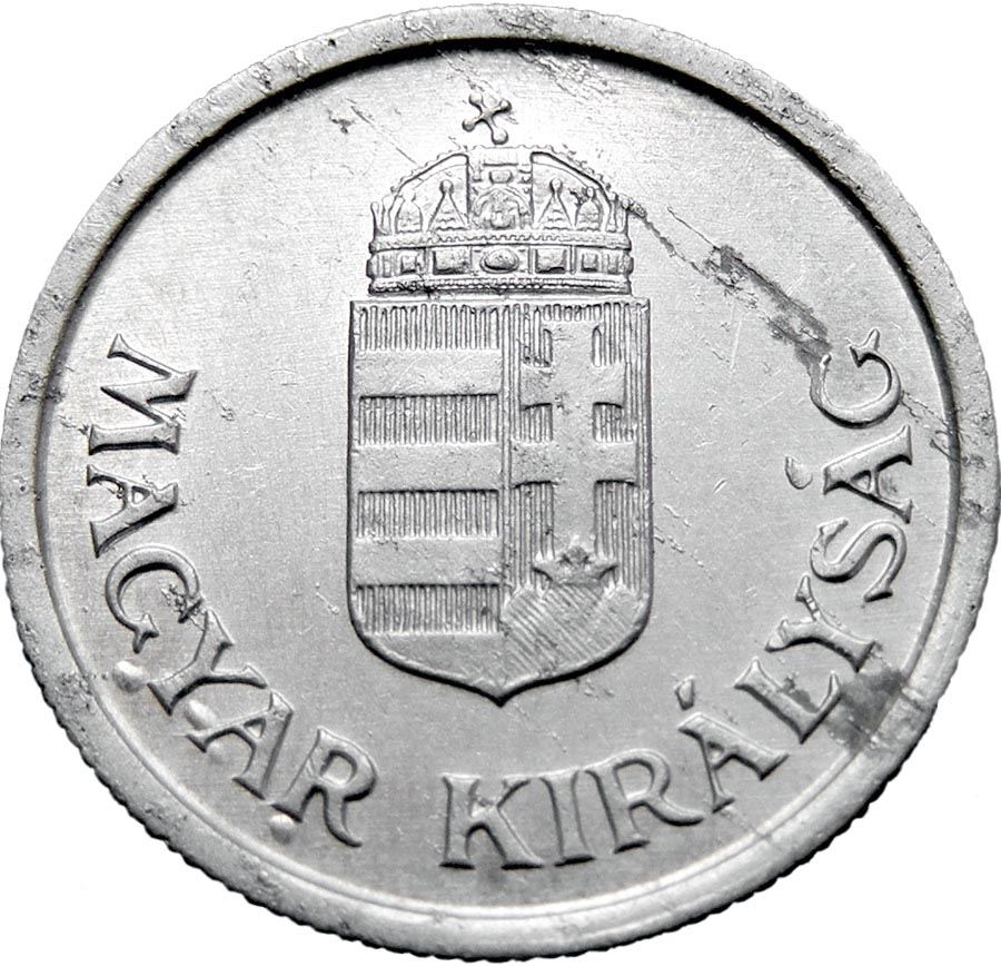 Hungary Coin Hungarian 1 Pengo | Miklos Horthy | KM521 | 1941 - 1944