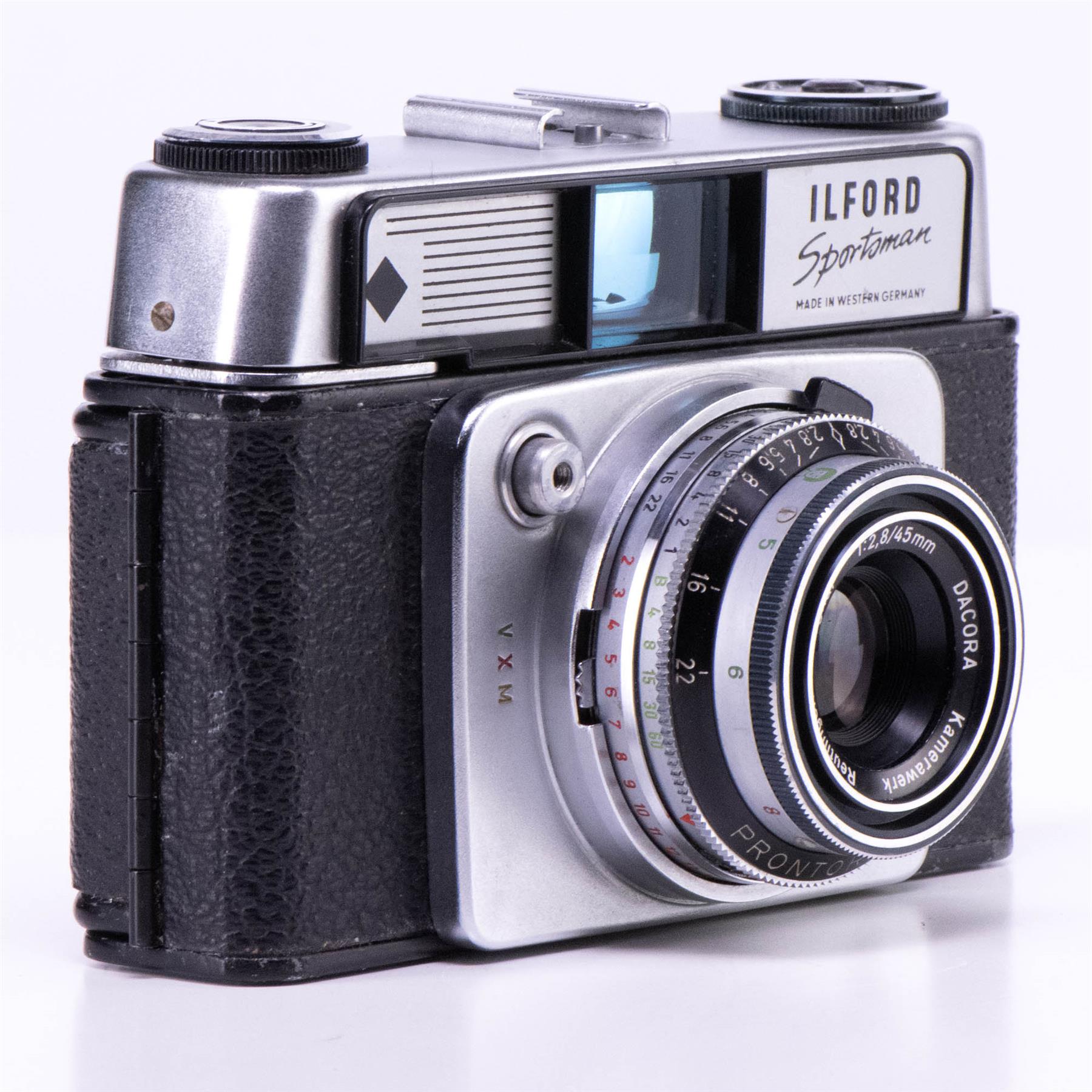 Ilford Sportsman Mk.4 Model Camera | 45mm f2.8 lens | White | Germany | 1959