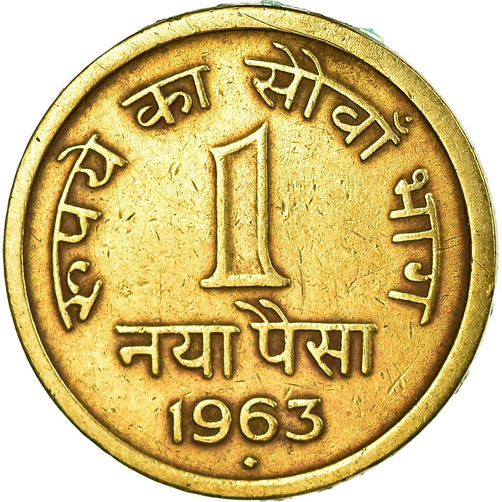 India | 1 Naya Paisa Coin | Ashoka lion | Km:8A | 1962 - 1963