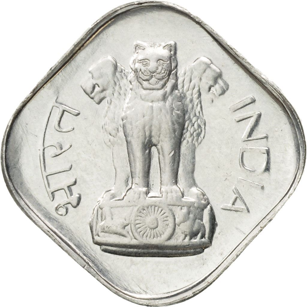 India | 1 Paisa Coin | Ashoka lion | Km:10 | 1965 - 1981