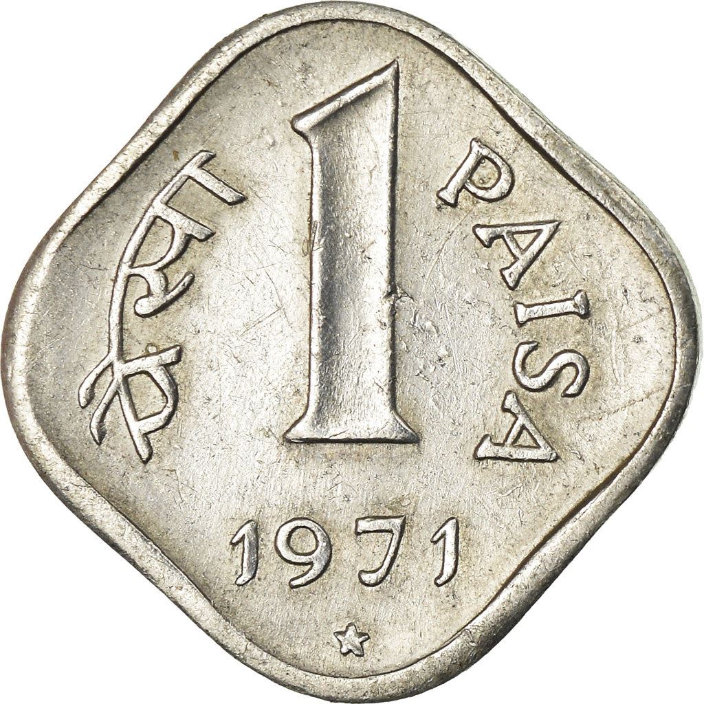 India | 1 Paisa Coin | Ashoka lion | Km:10 | 1965 - 1981