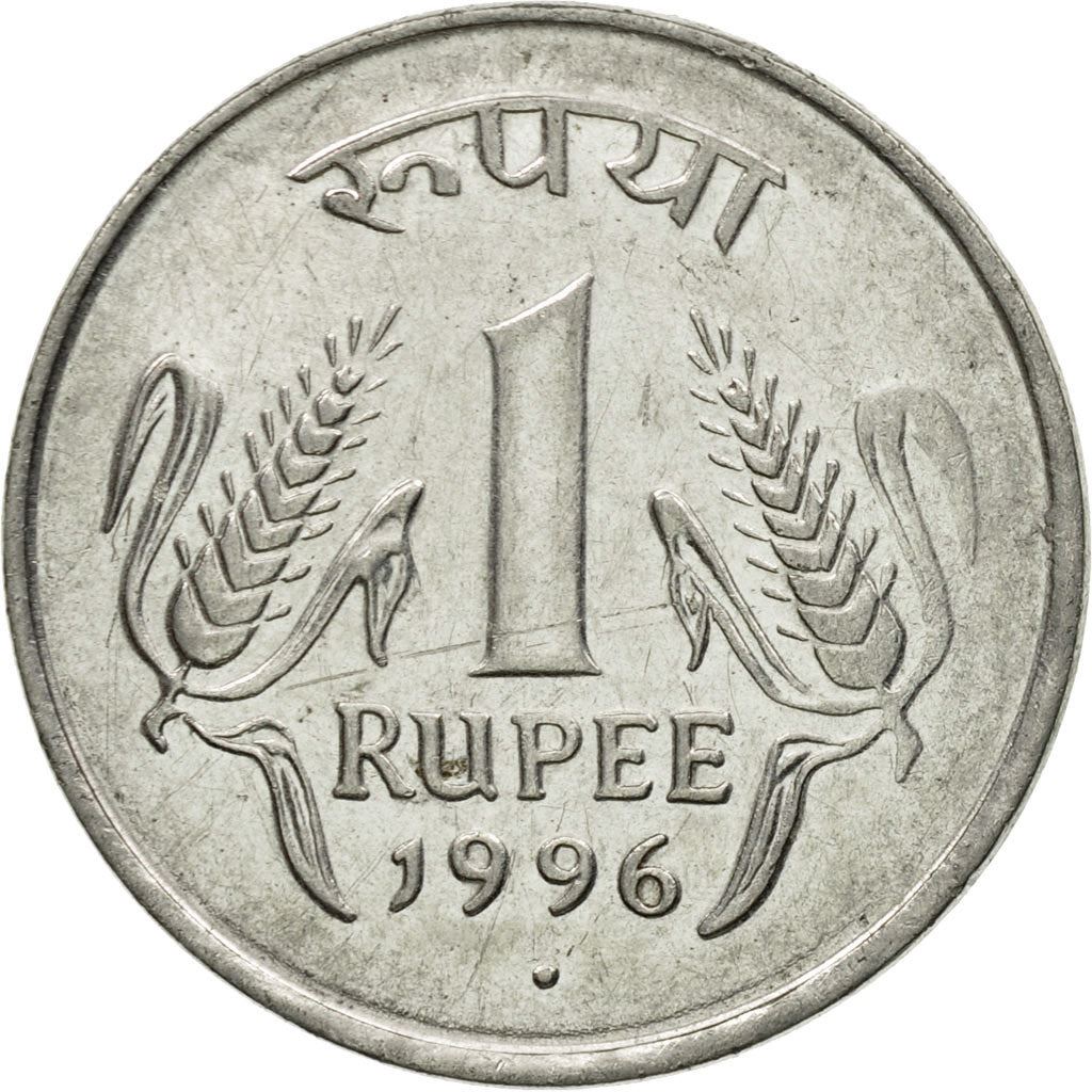 India | 1 Rupee Coin | Corn stalks | Km:92 | 1992 - 2004